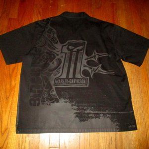 HARLEY-DAVIDSON Black S/S B/F Shirt w/Painted Logo 2XL